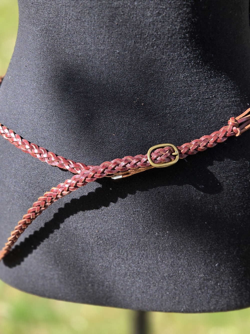Braided Leather Waist Belt